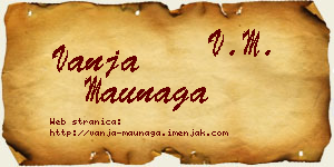 Vanja Maunaga vizit kartica